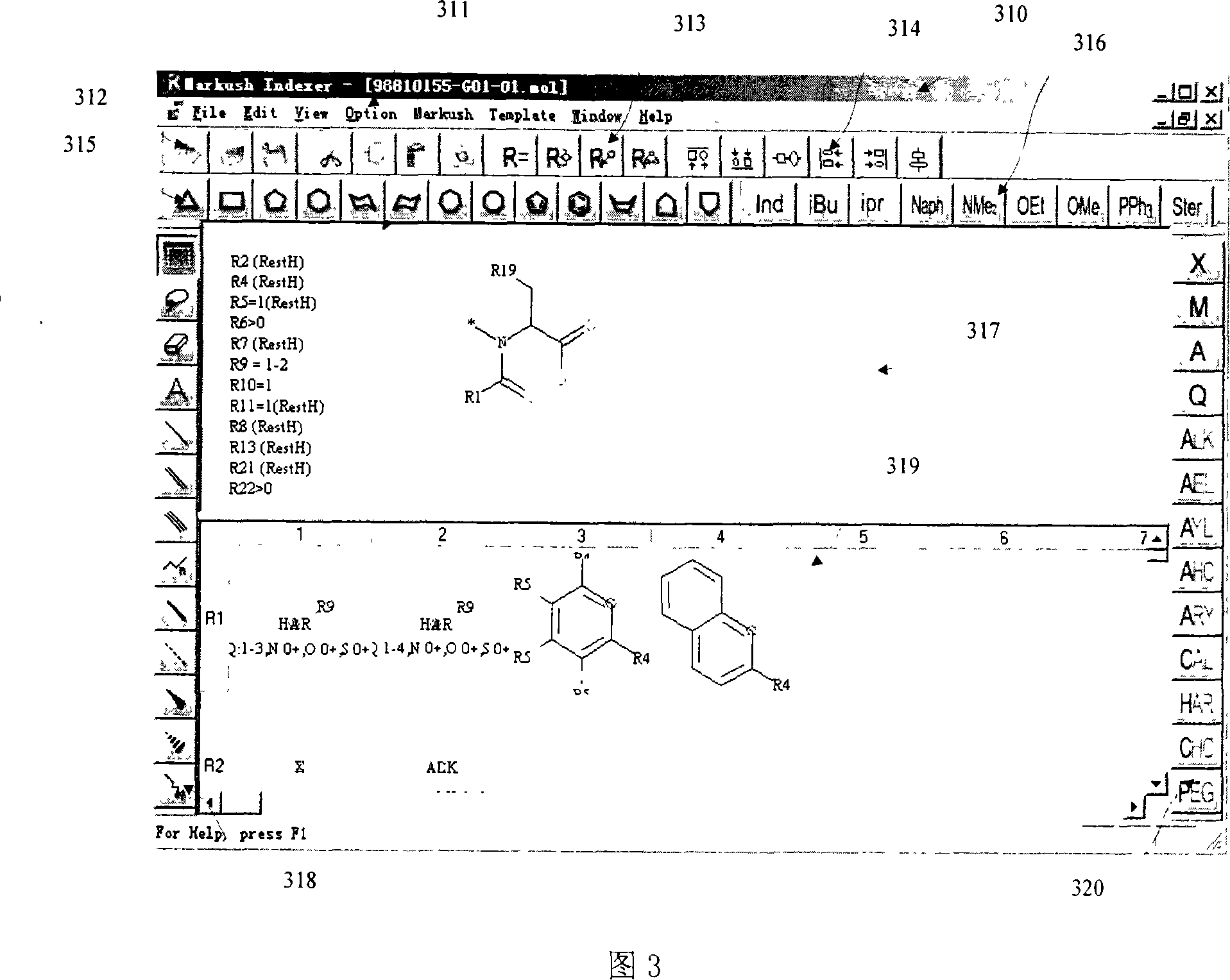 Indexing system and method of generic chemical structure