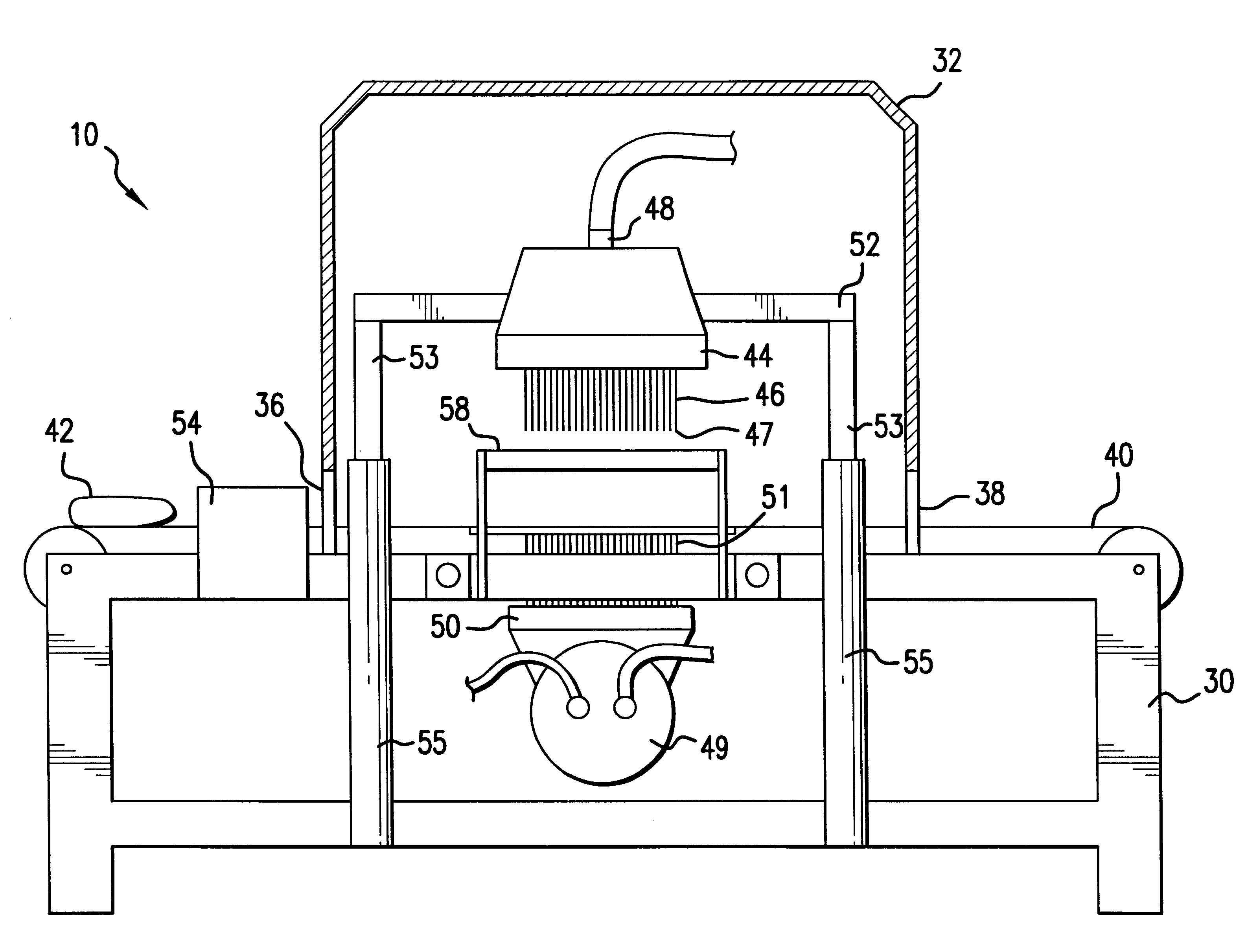 Process for injecting thermal fluids for food processing