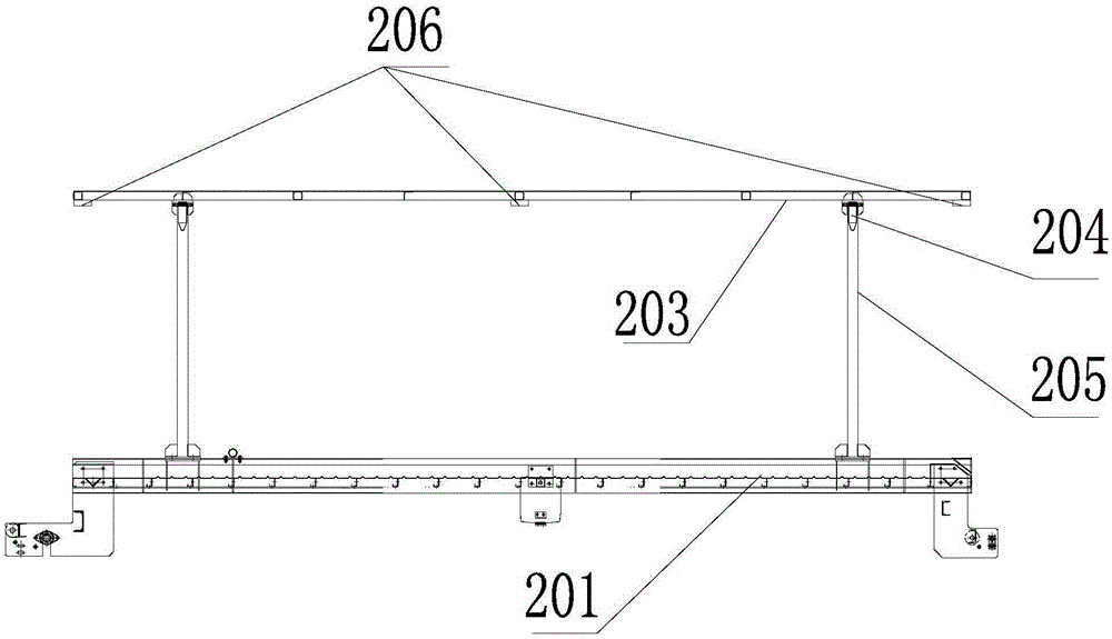 Semi-underground multiple-row lifting and transferring cubic garage