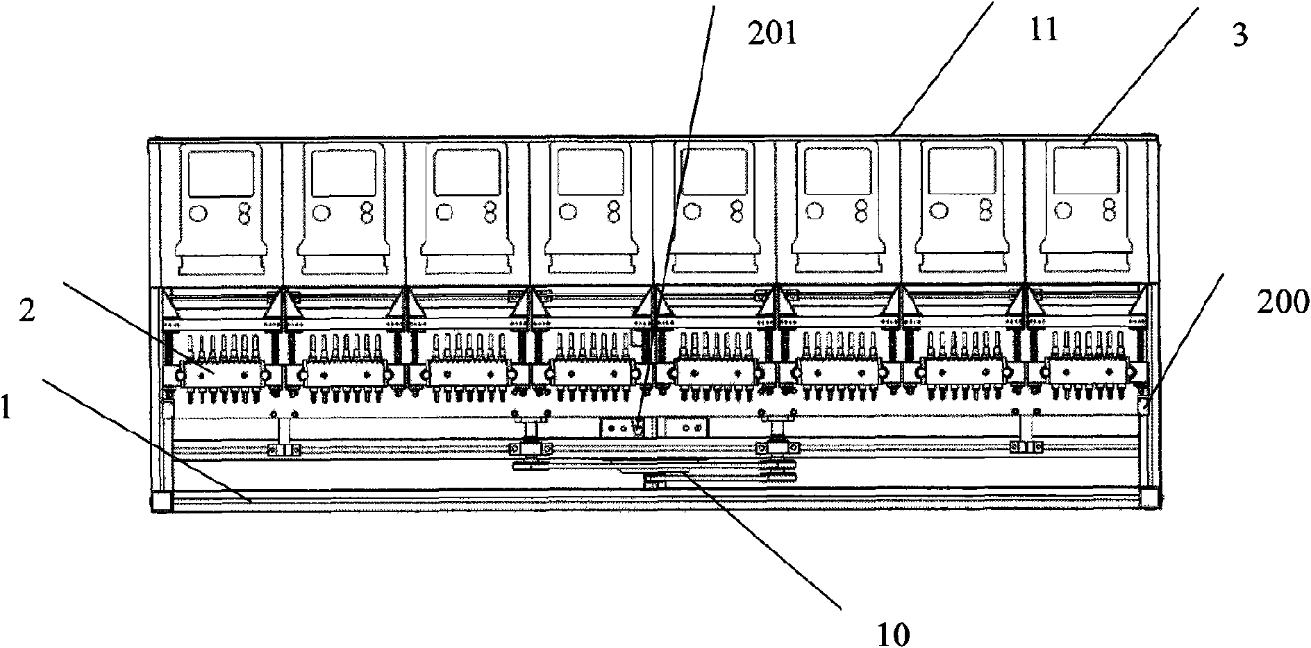 Automatic positioning rapid wiring device for power meter