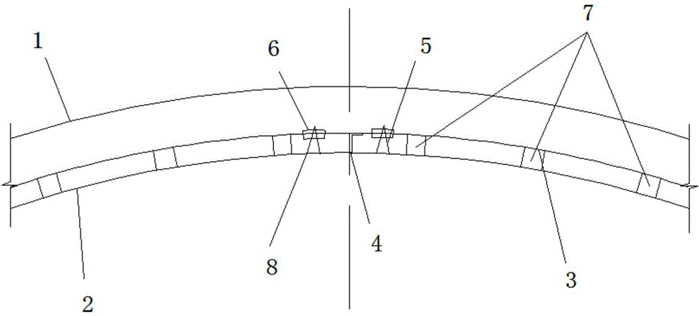 Pre-embedding device and method of tunnel vault ground terminals