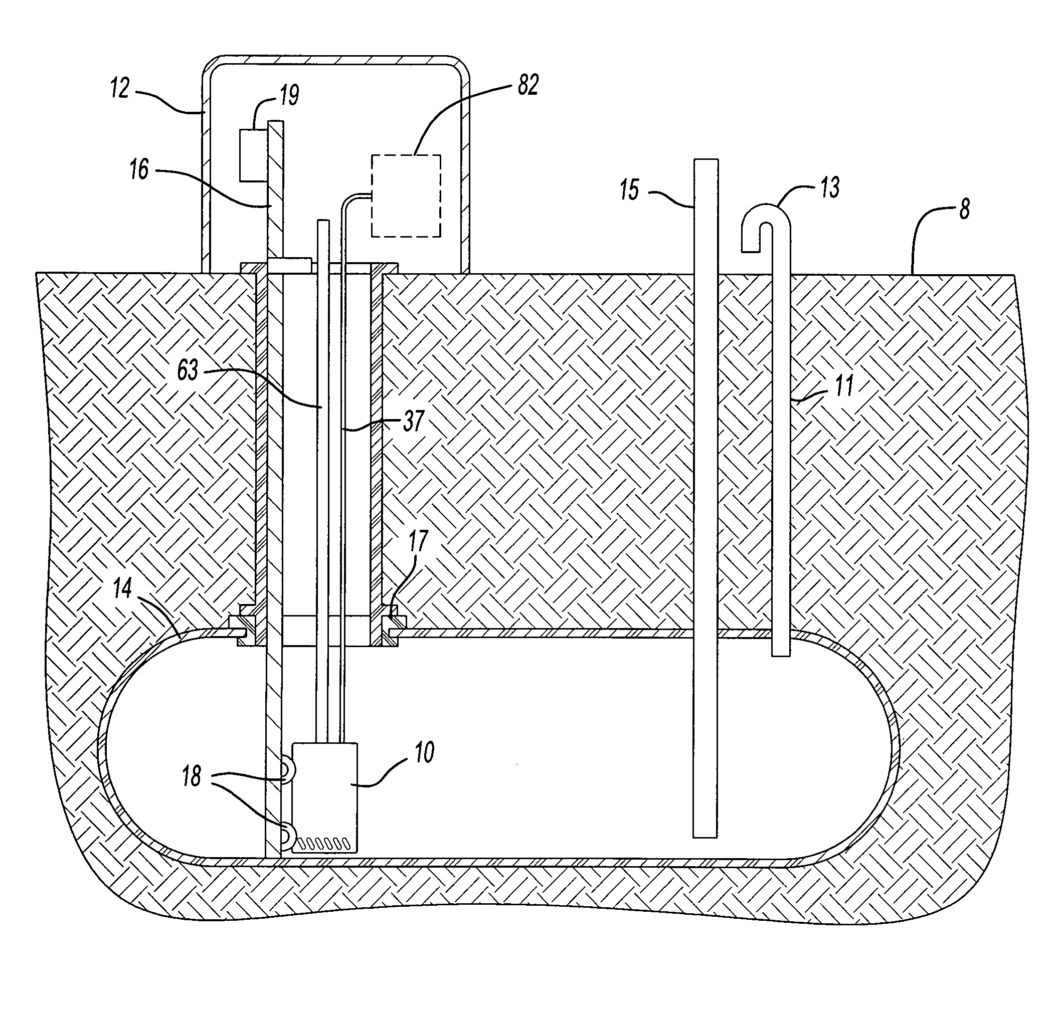 Remote pumping system for cisterns