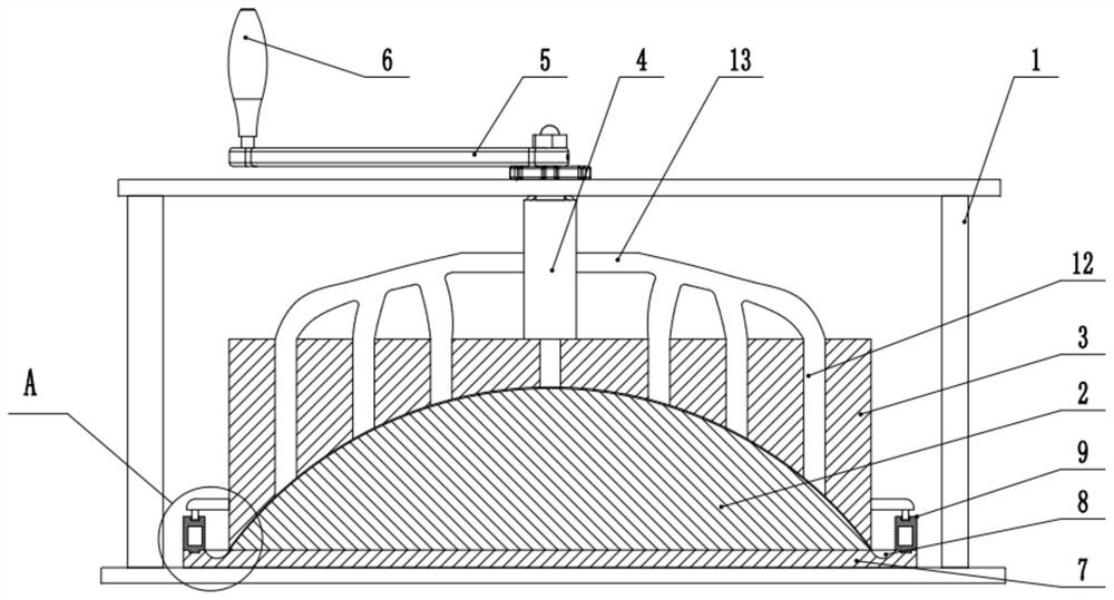 Grinding device for art painting paint