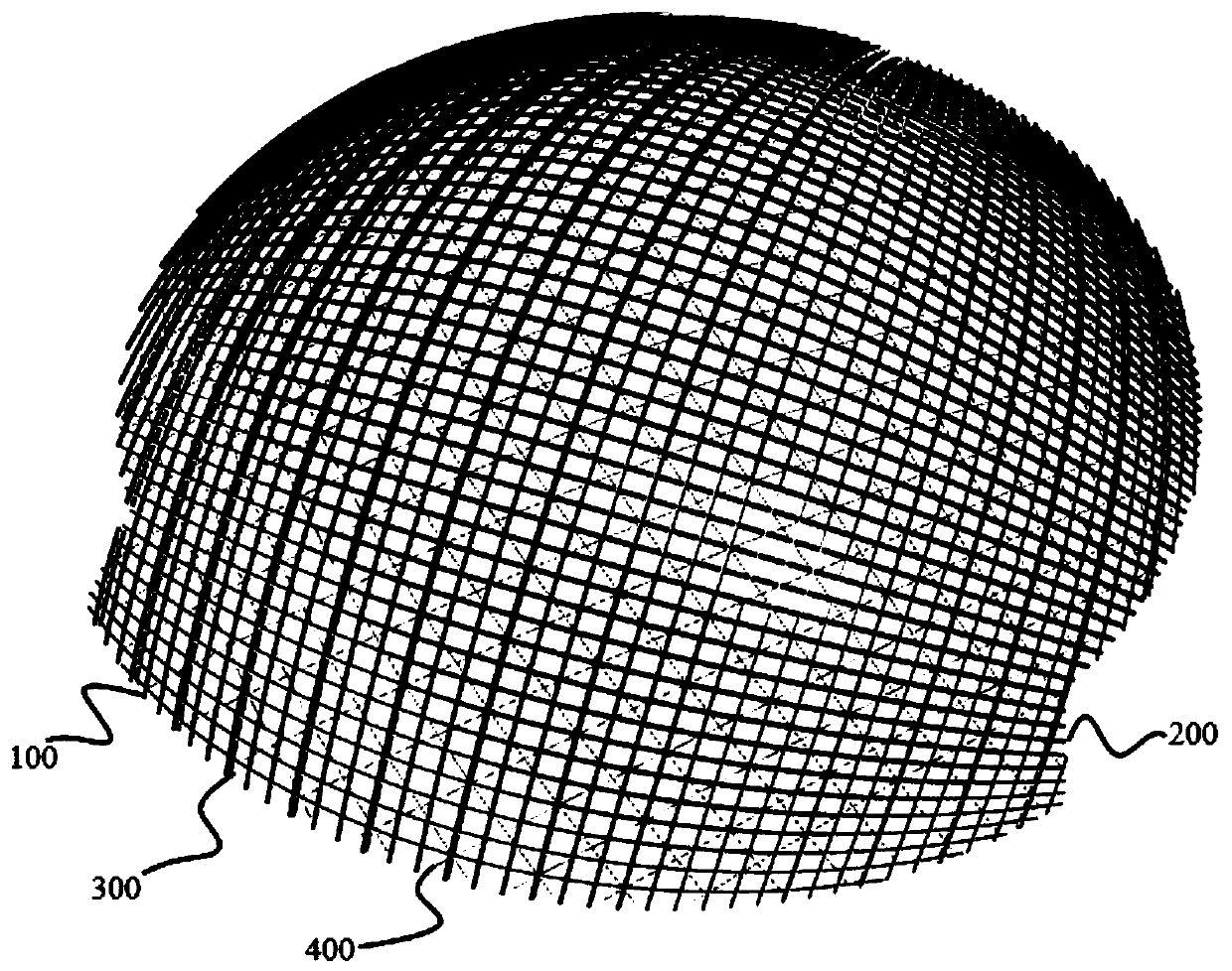 Laminated wood latticed shell structure