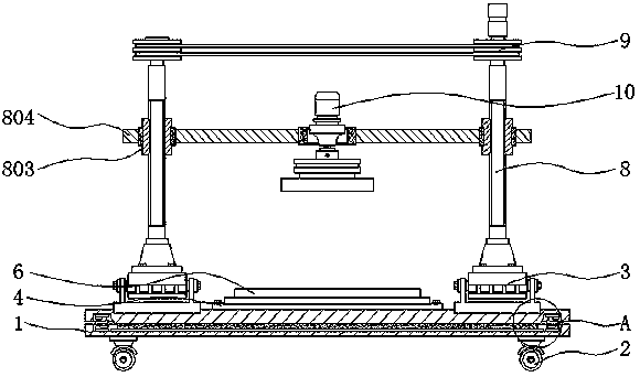 Screw cap machining equipment with lifting structure and capable of directionally moving