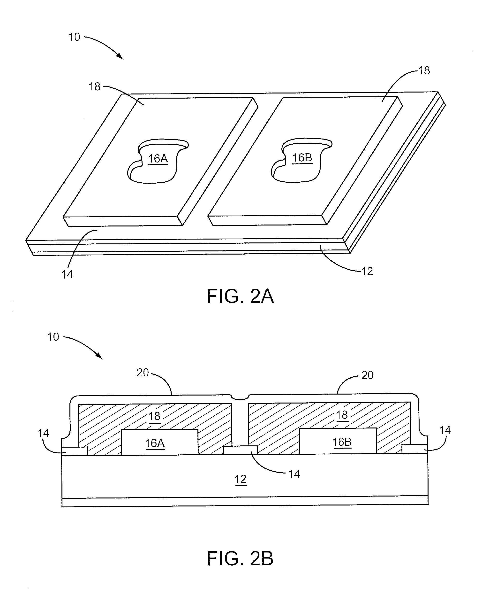 Bottom side support structure for conformal shielding process