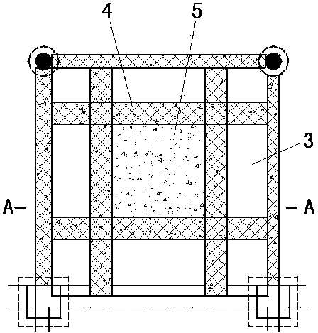 Basement tower crane foundation construction method and structure adopting reverse construction method