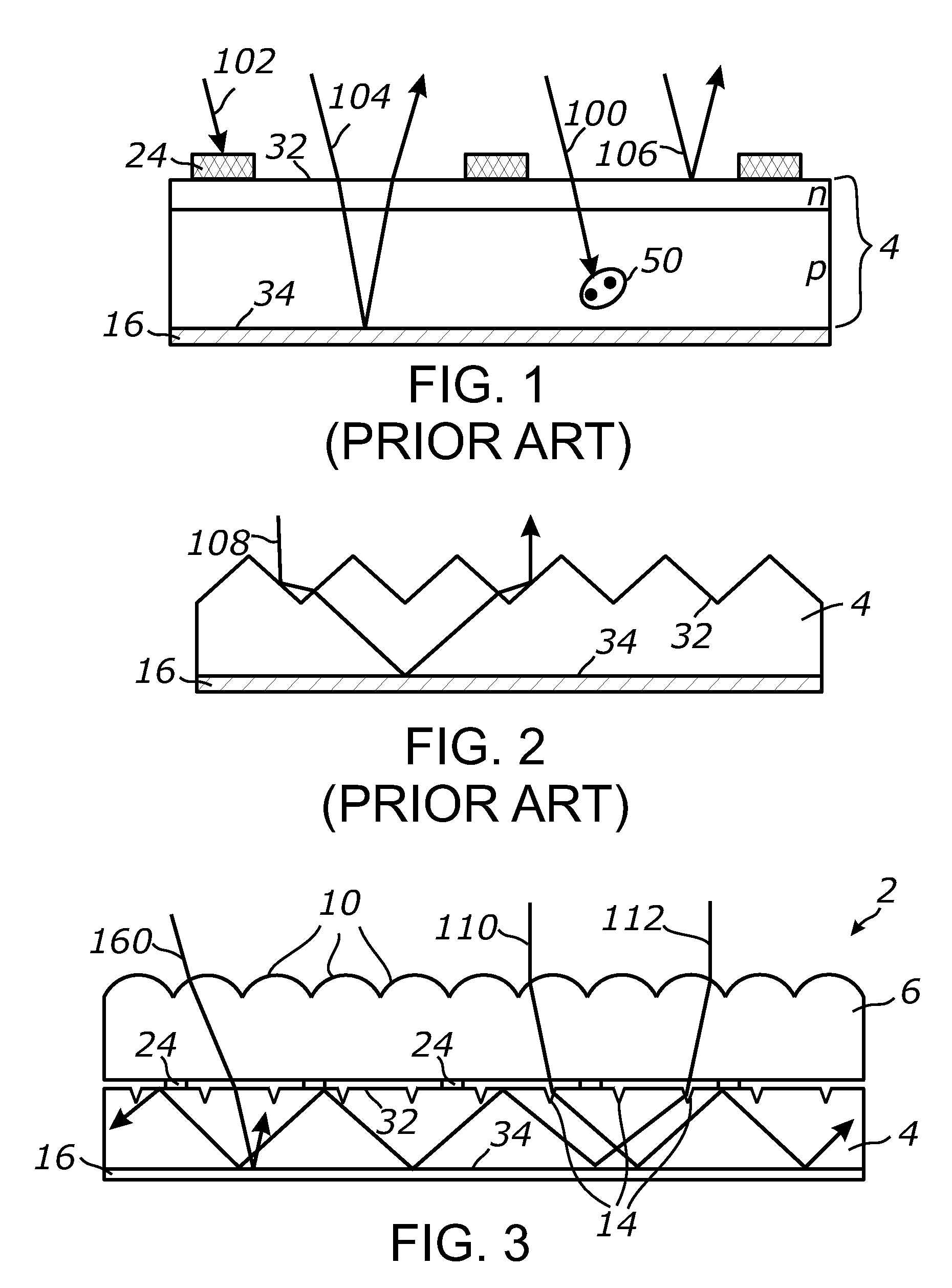 Light harvesting system employing microstructures for efficient light trapping