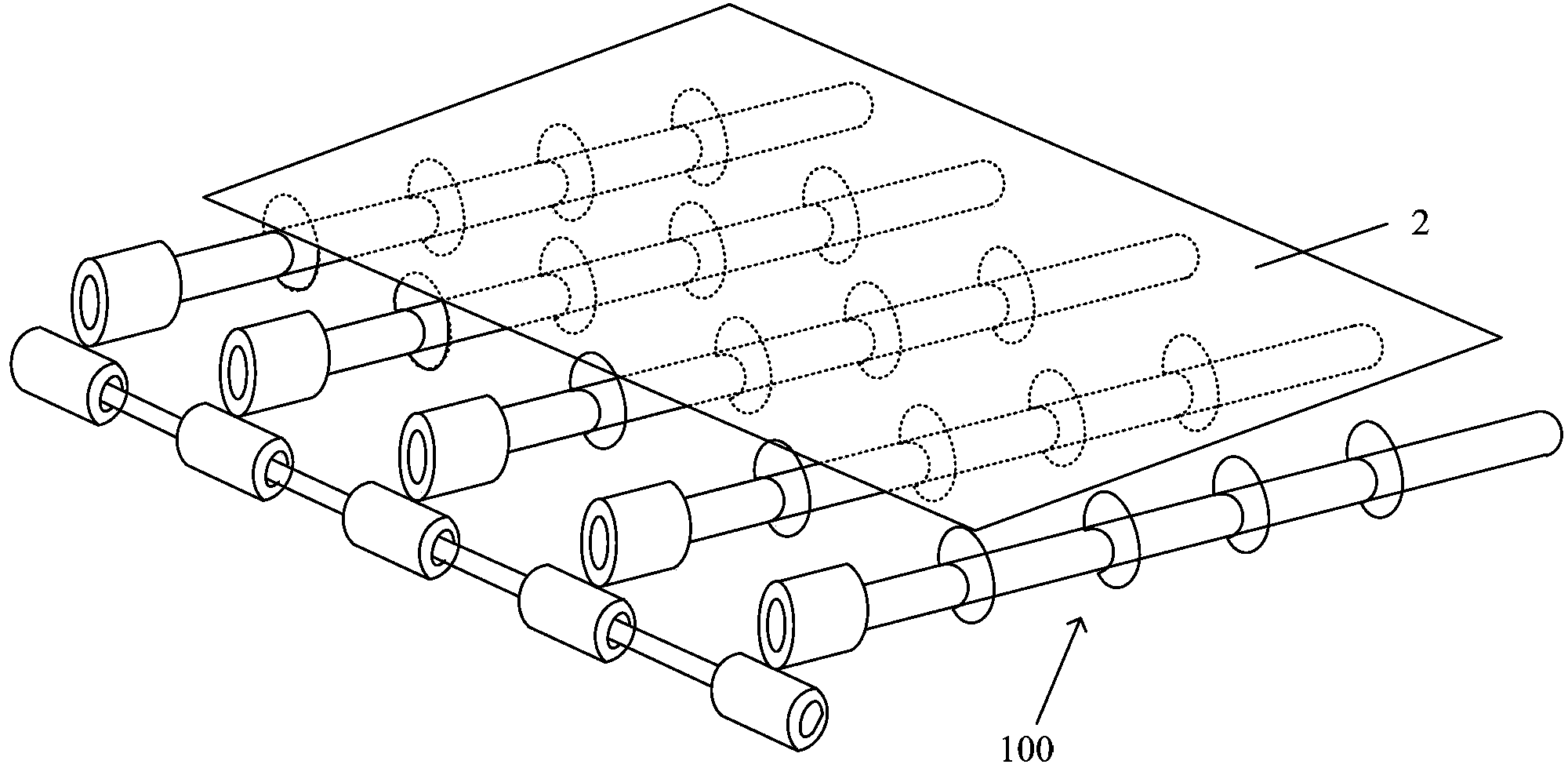 Air floating type guide wheel transmission device for liquid crystal panel