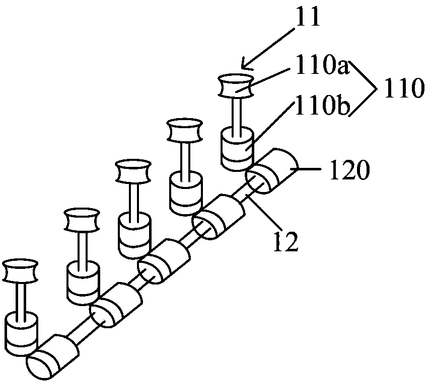 Air floating type guide wheel transmission device for liquid crystal panel