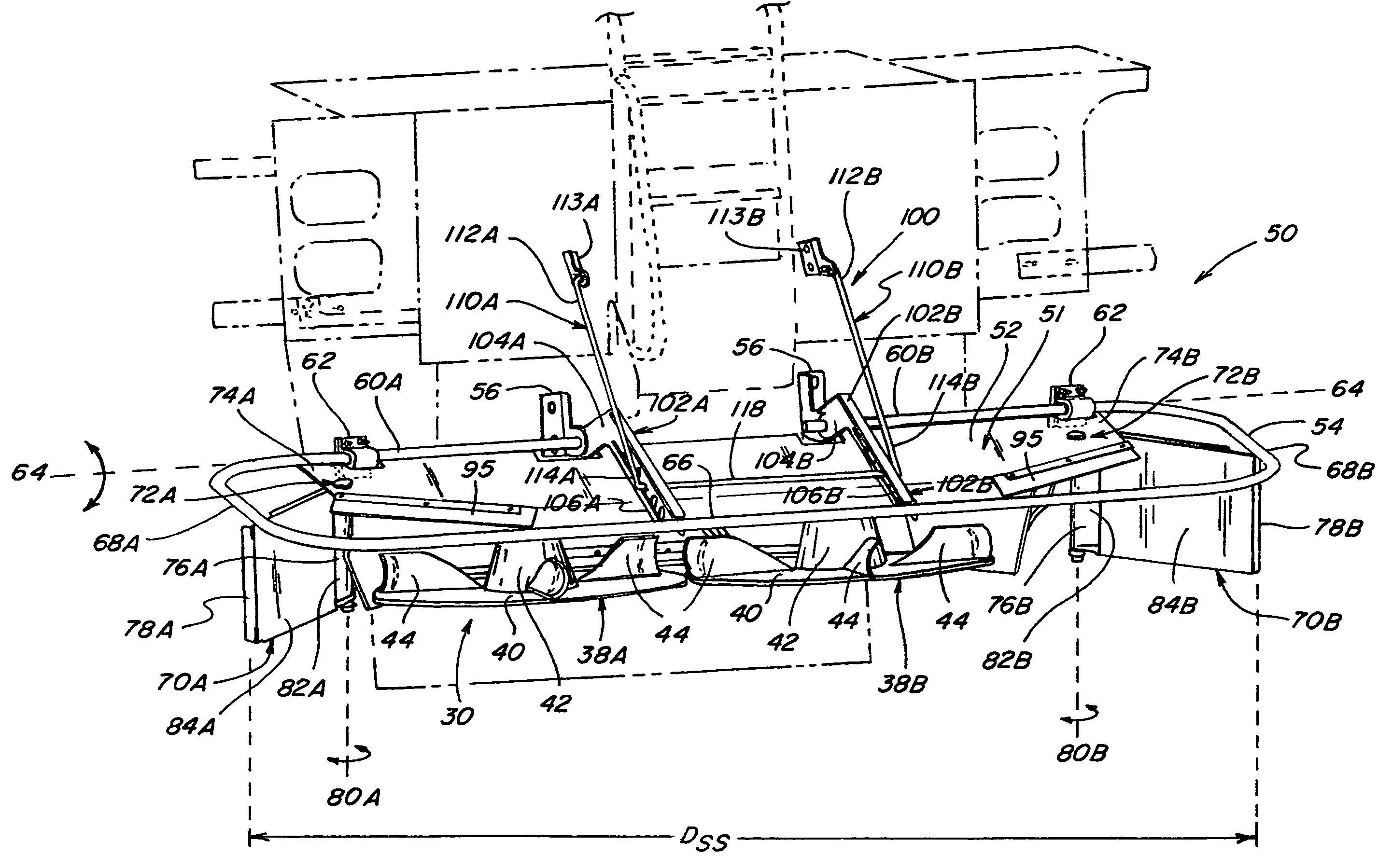 Windrow forming construction