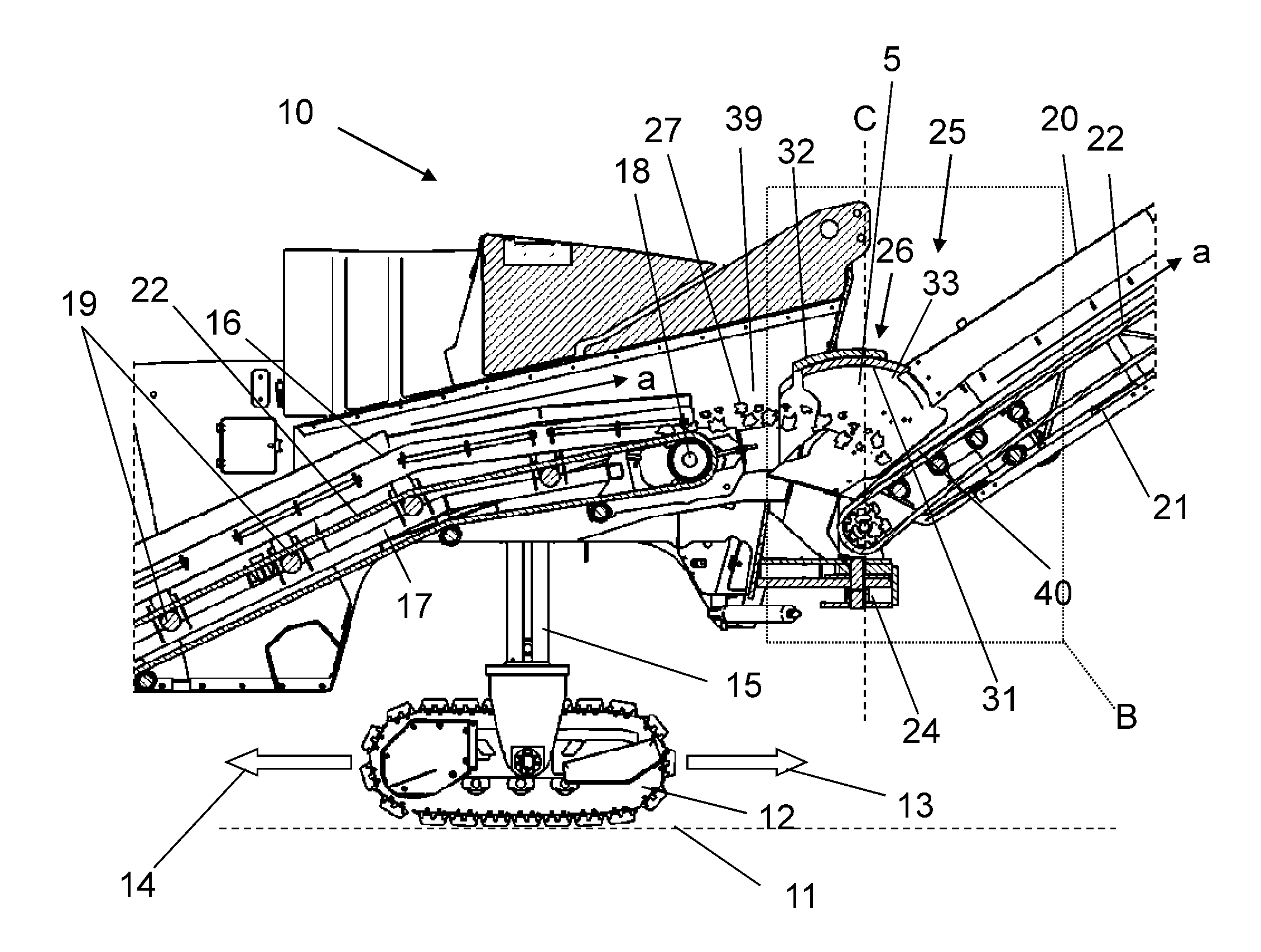 Material transfer apparatus for a ground milling machine, and a ground milling machine, especially road milling machine, having such a material transfer apparatus