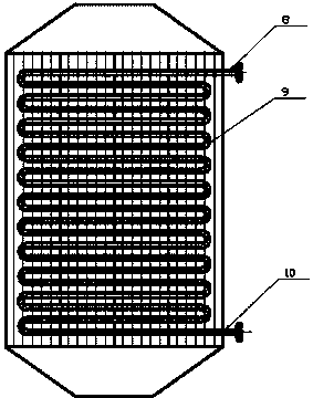 Single-tube-bundle split solid heat accumulation heat exchanger