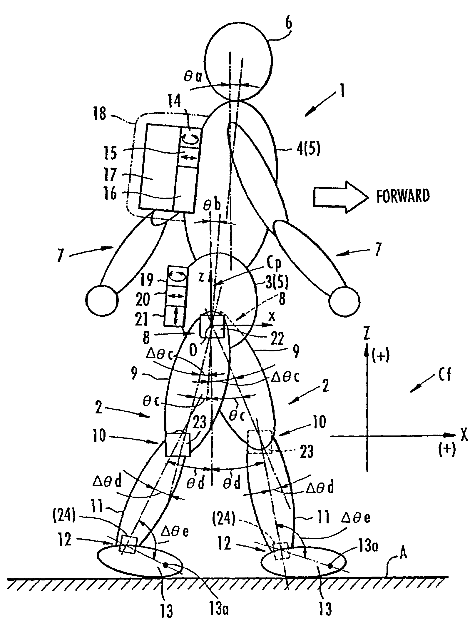 Method of assuming acting point of floor reaction force to biped walking mobile body and method of assuming joint moment of biped walking mobile body