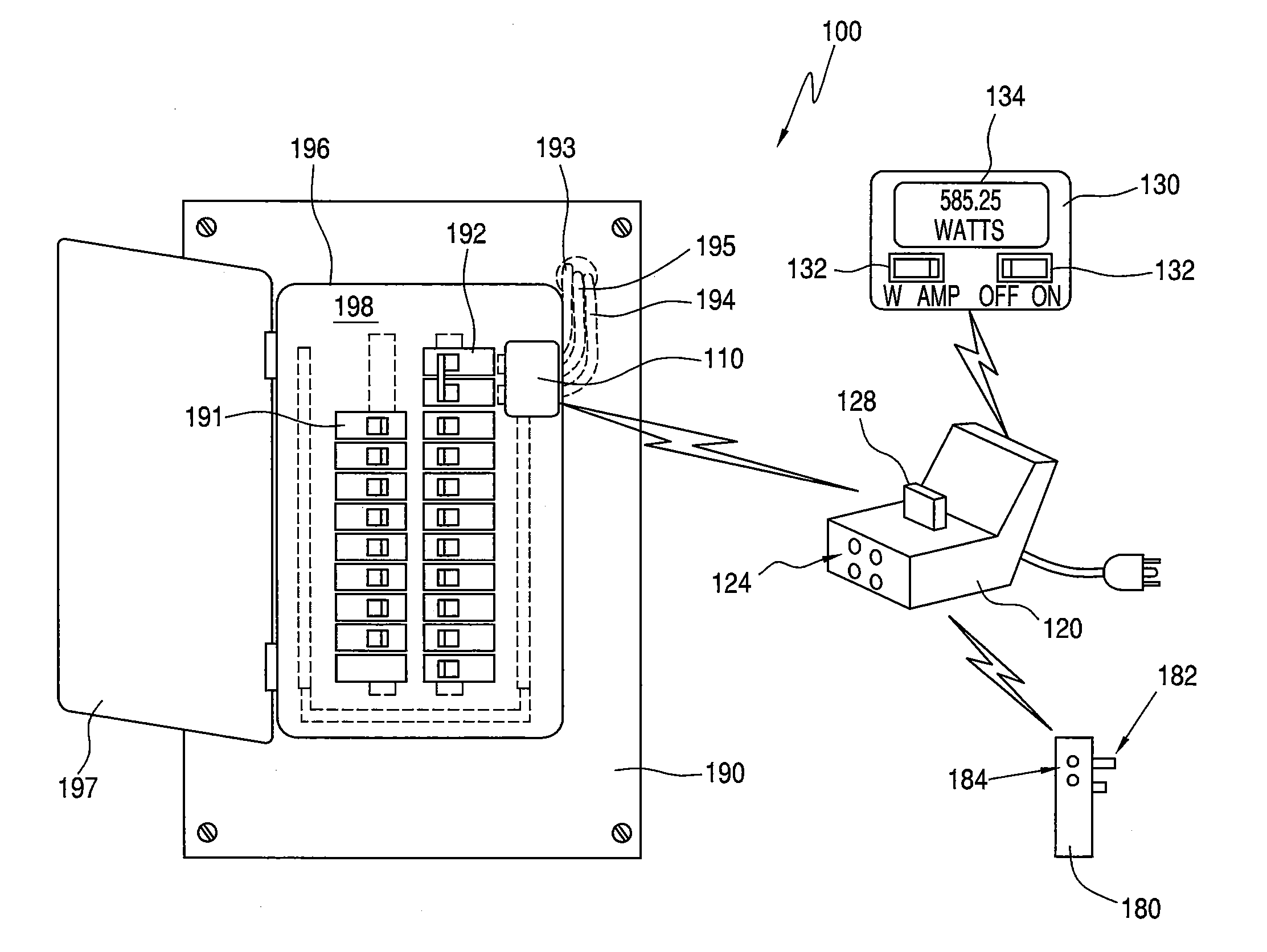 System and method for monitoring electrical power usage in an electrical power infrastructure of a building