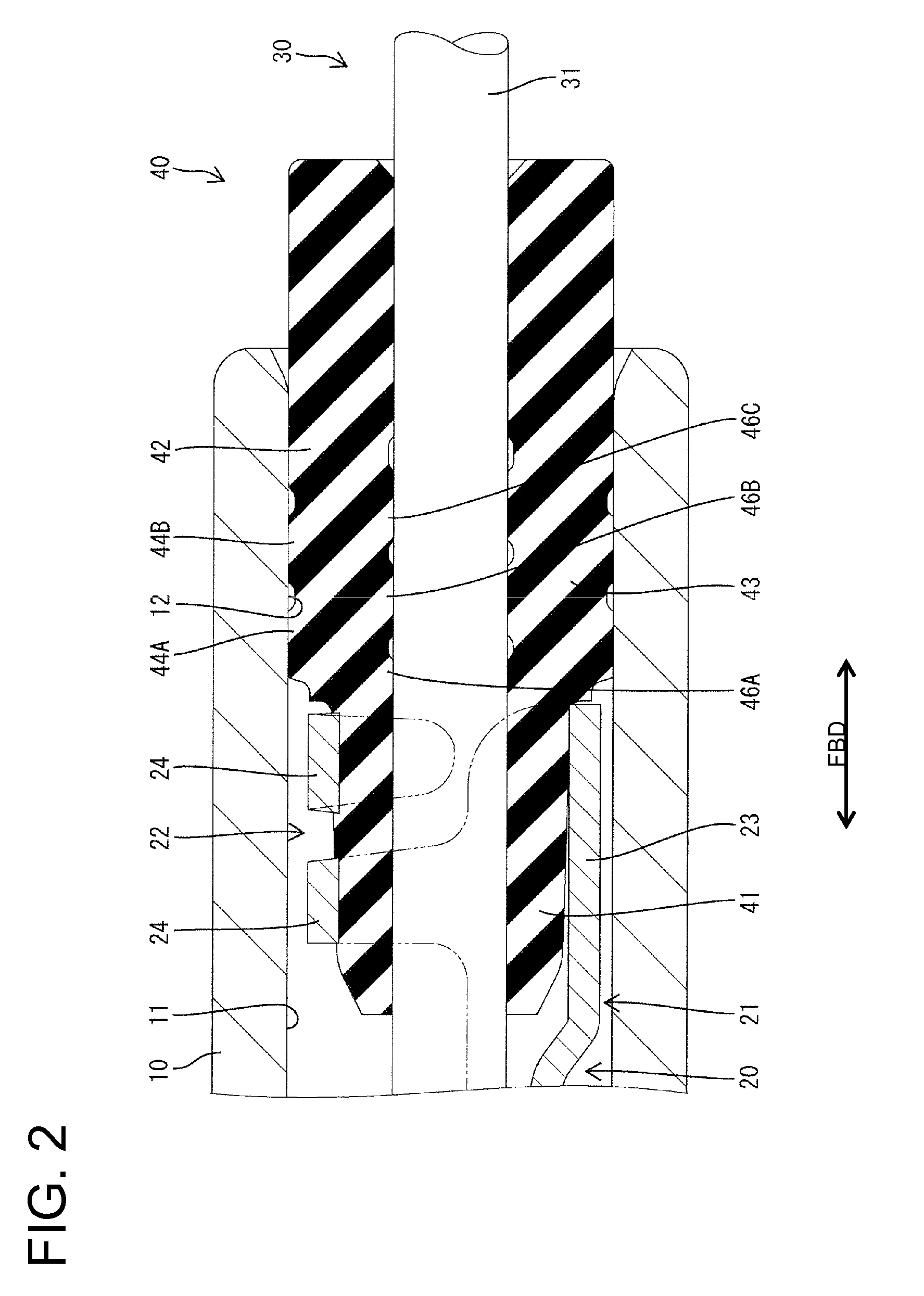 Resilient plug, fluid proof construction and connector