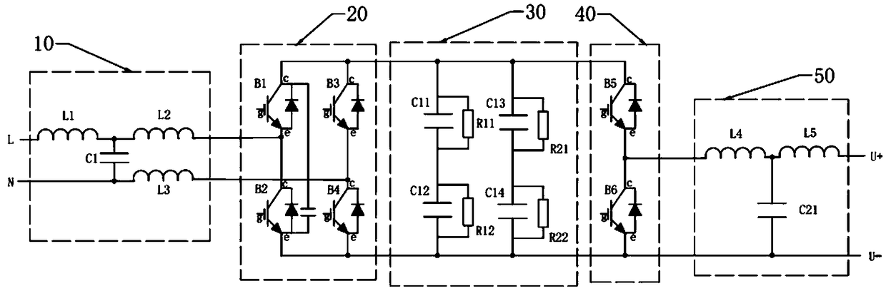 Non-isolated charging and discharging system for bidirectional flow of energy