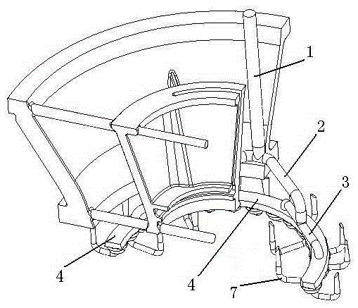 Casting process and pouring system for gas turbine compressor bearing seat