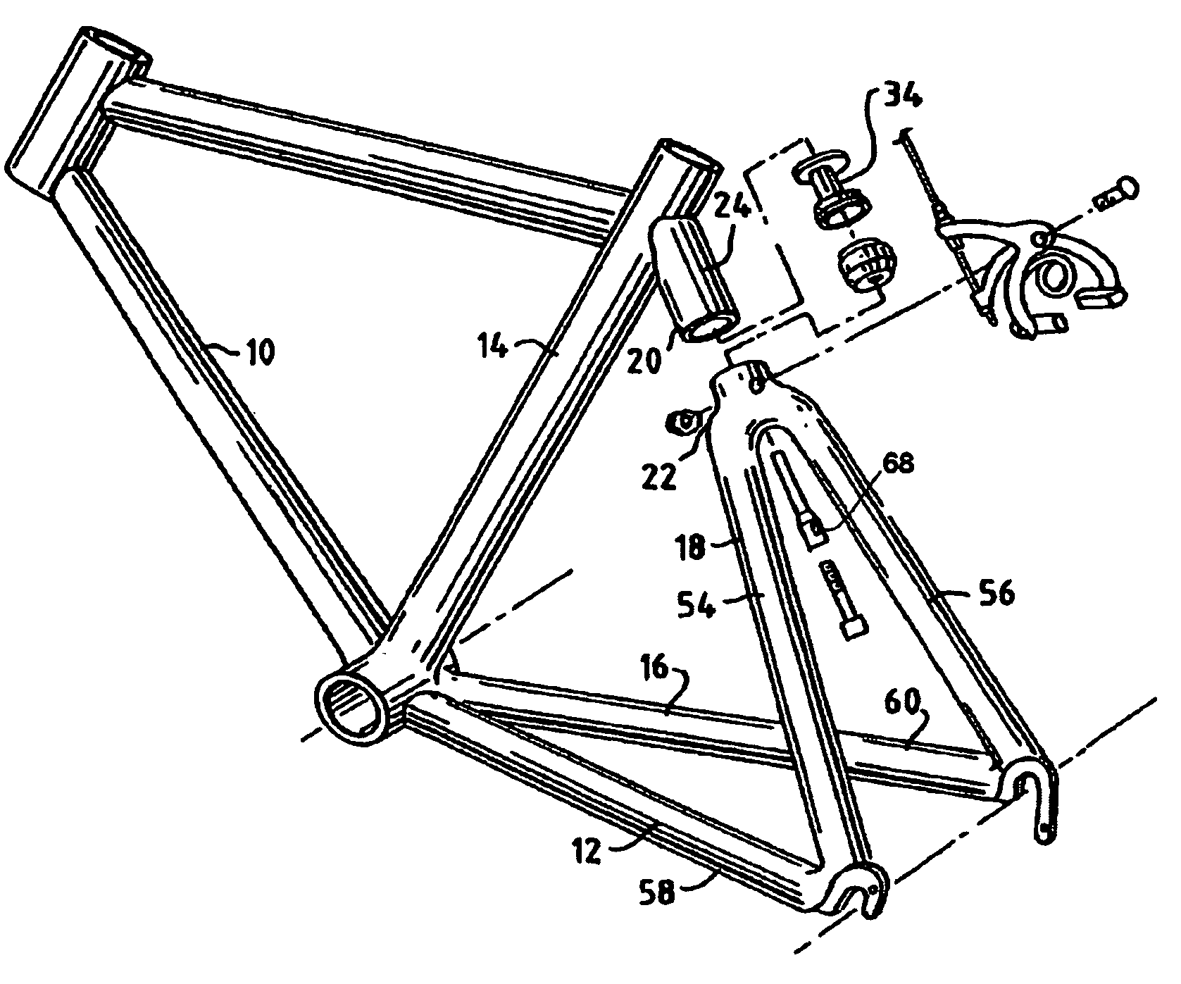 Ultra lightweight, high efficiency bicycle suspension