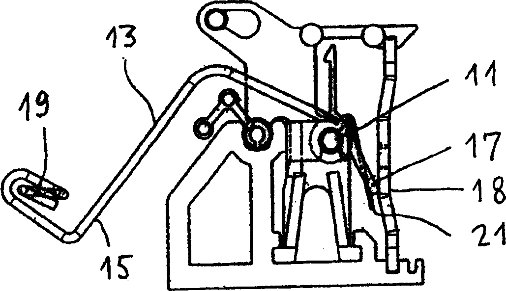 Thread stop motion device and bar