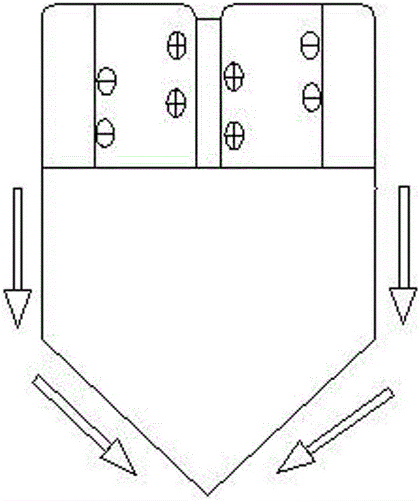 Ionization device of self-cleaning two-dimensional flow type structure used for gas detection