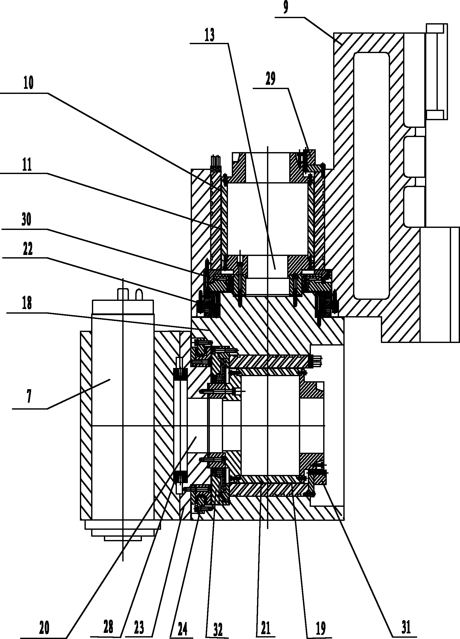 Large-scale numerical control gear machining machine tool