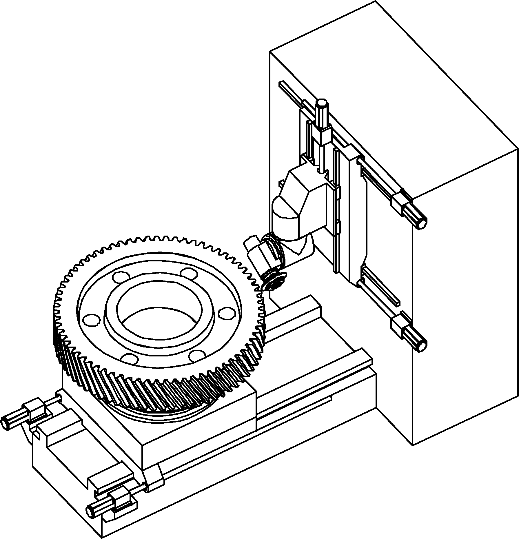 Large-scale numerical control gear machining machine tool