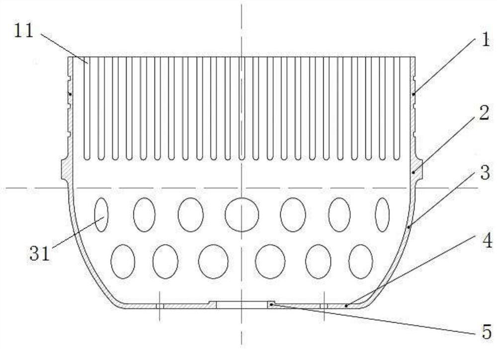 Winding type flange base and manufacturing method thereof