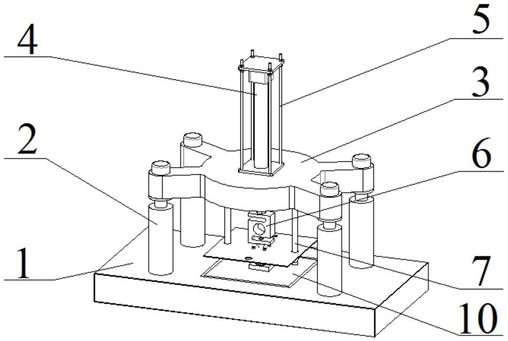 Static performance testing device suitable for multi-size static pressure air bearing