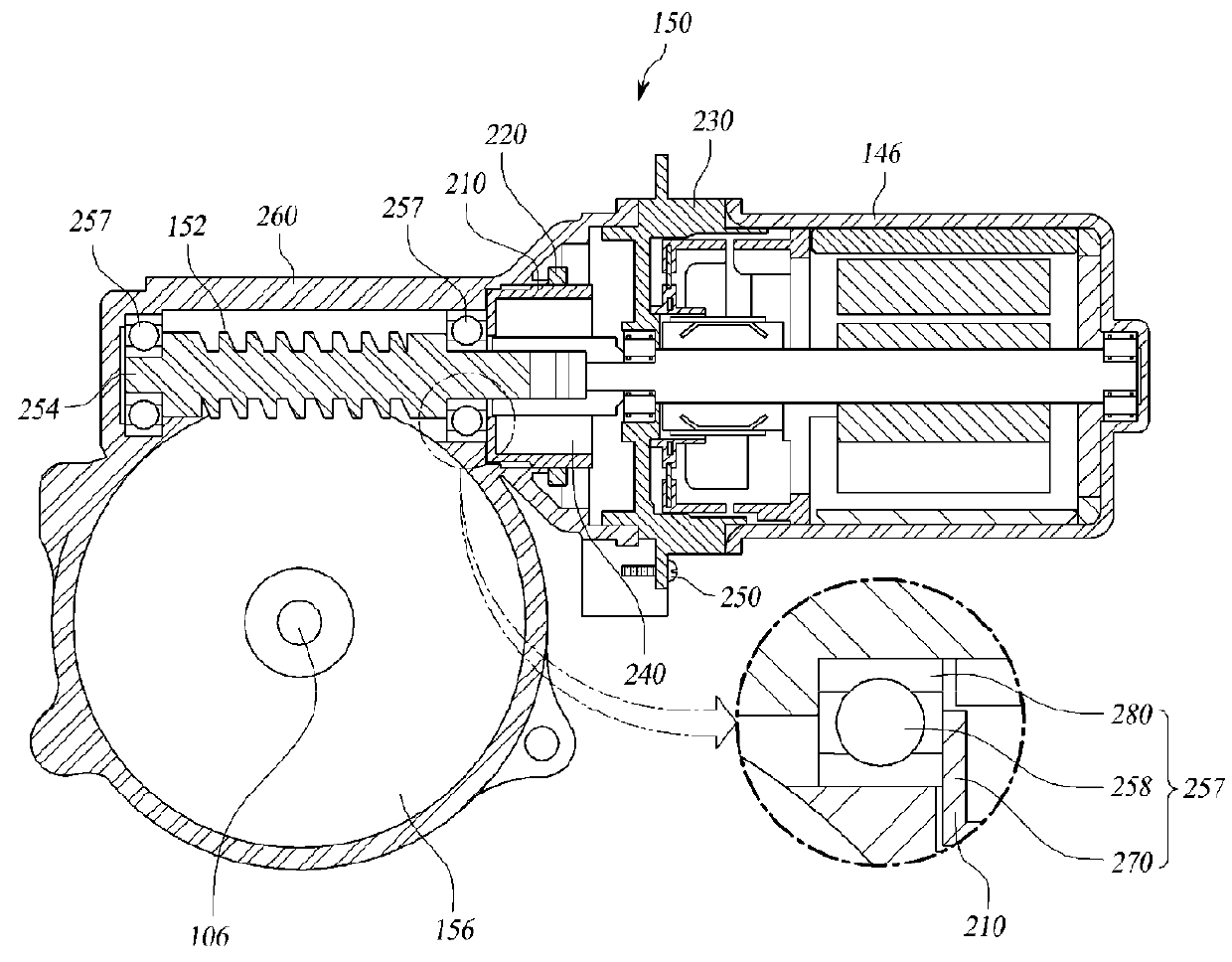 Reducer of eletric power steering device