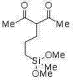 Organic silicon coupling agent containing beta-dicarbonyl and preparation method thereof