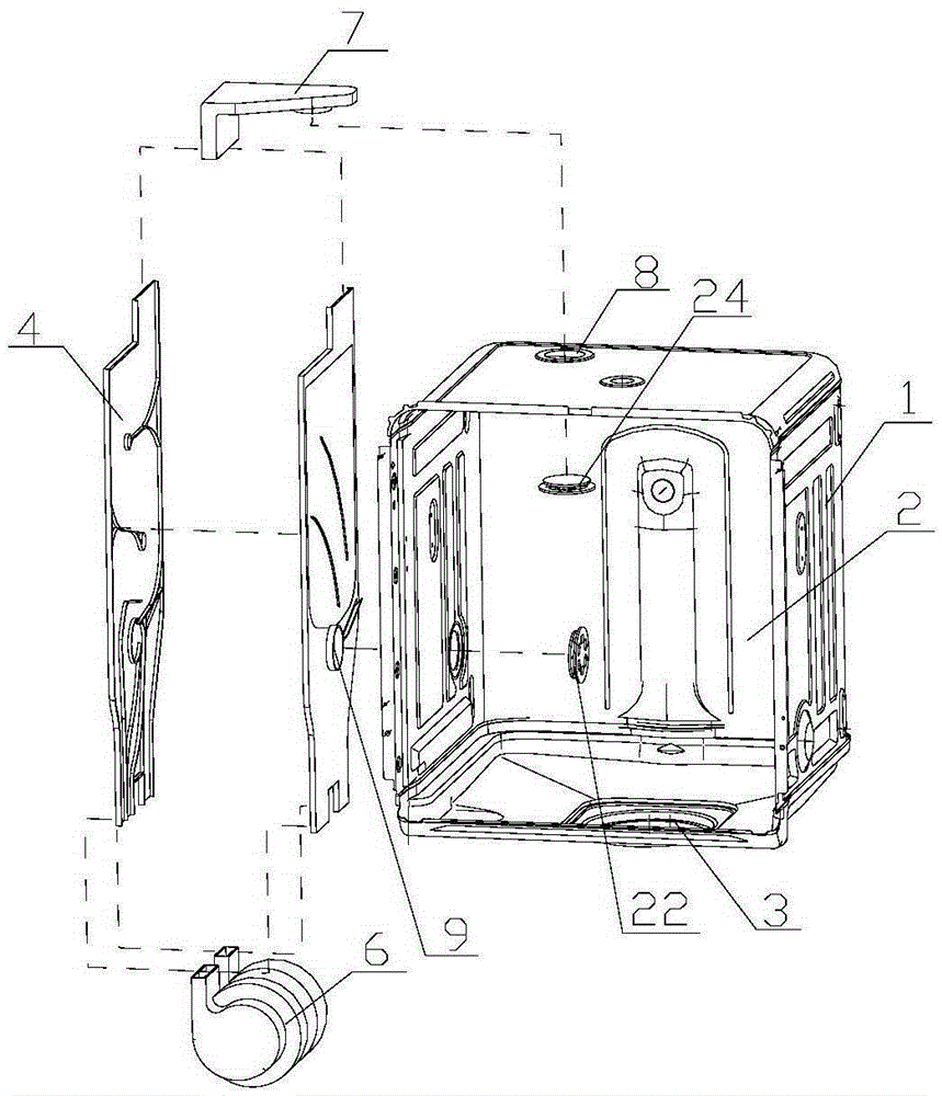 Condensing device for dish-washing machine and dish-washing machine provided with condensing device