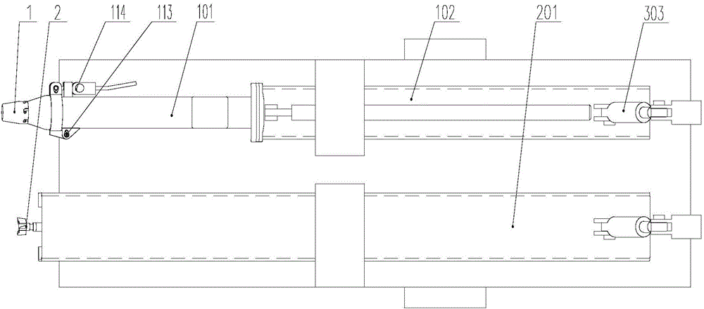 Multi-degree-of-freedom submerged-arc furnace opening and plugging machine based on cutting type opening