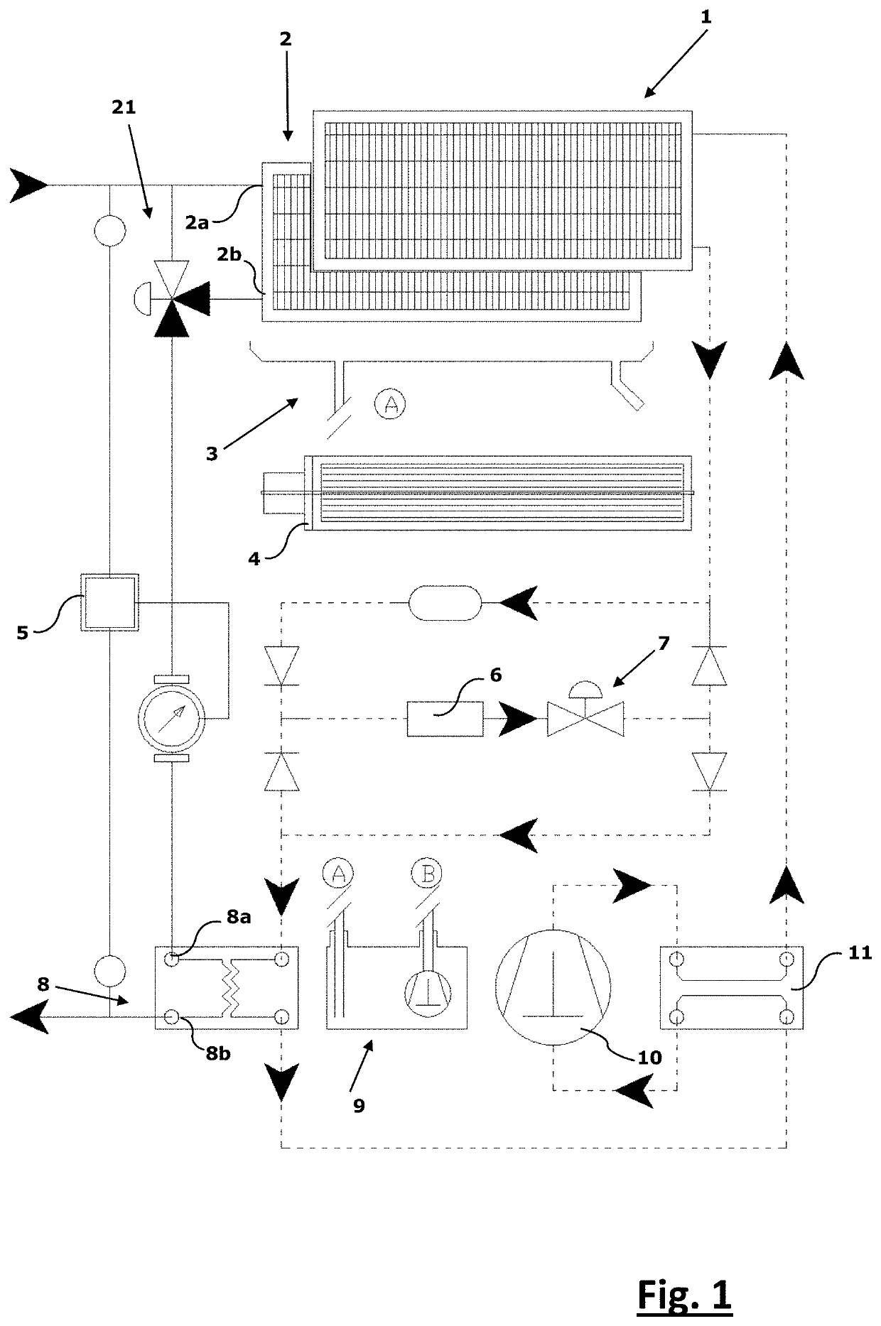 Air conditioning system, peripheral air-conditioning unit thereof and water pipeline upgrading method for heating purposes