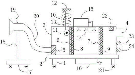 Novel electromechanical dust removal device