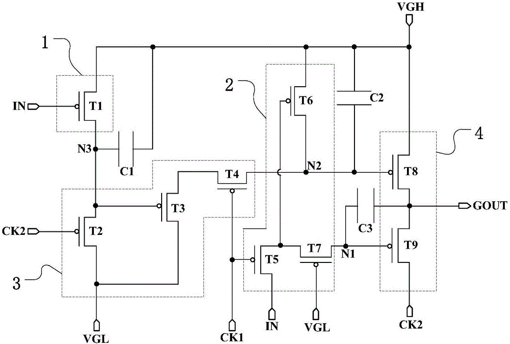 Shift register and grid electrode driving circuit