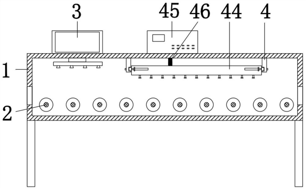 A textile line spraying equipment for textiles