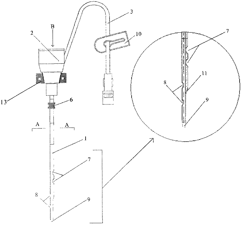 Double-cavity central venous catheter