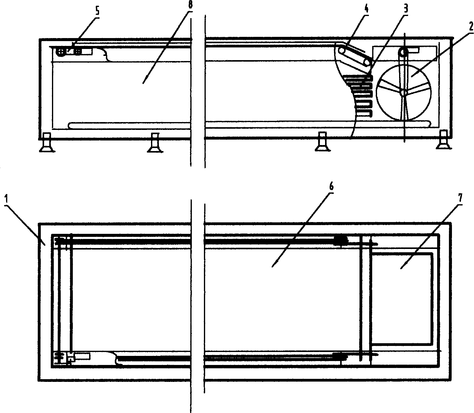 Food non-direct-contact superconducting ultra-low-temperature refrigerating-fluid freezing method and apparatus