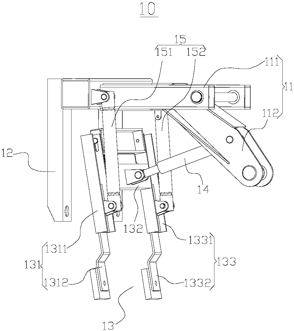 A mechanical arm and a garbage transfer vehicle