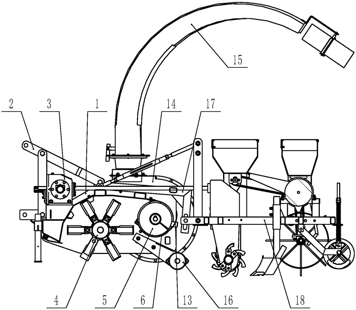 The Whole Grain Straw Wheat Sowing Machine Using Straw Automatic Shunt Regulation