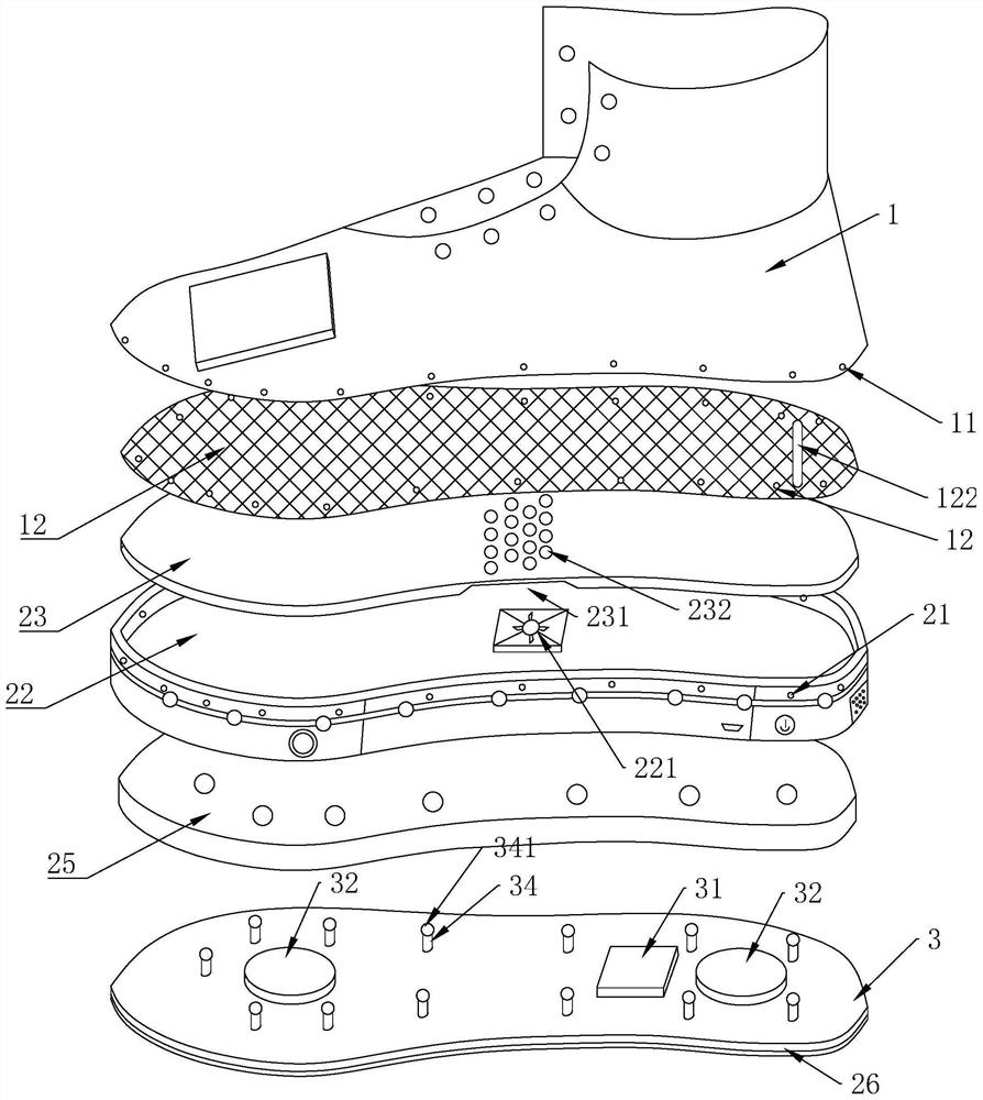 Pair of multifunctional dancing shoes for dancing