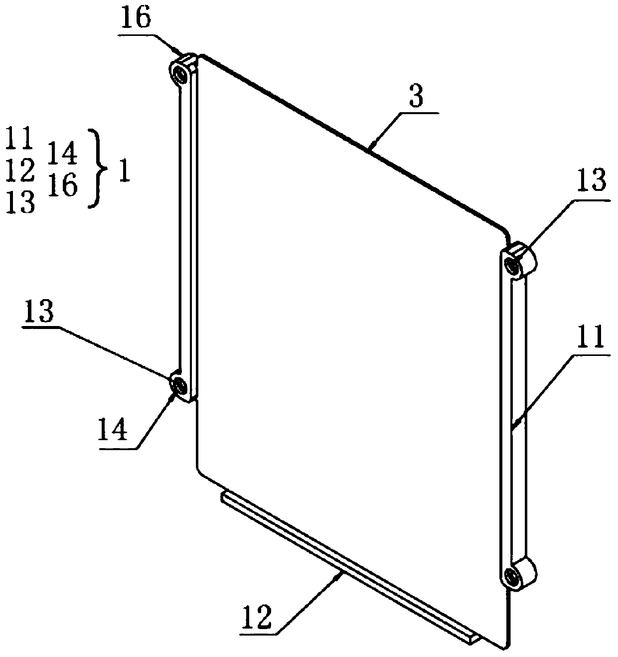 Structure unit for installation of soft roll lithium battery and installation structure