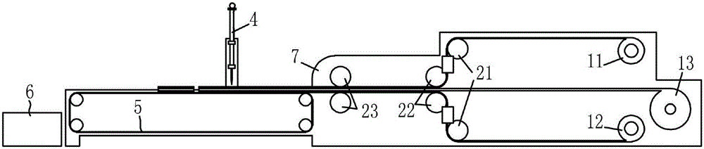 Plastic bag sealing strip mounting equipment