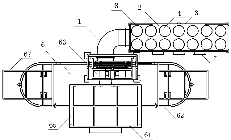 Dust collection recycling device of plastic spraying machine