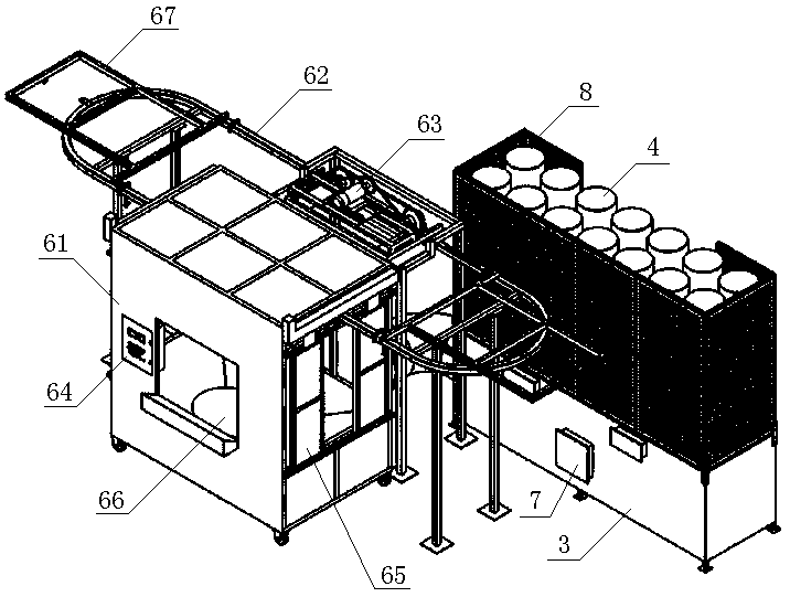 Dust collection recycling device of plastic spraying machine