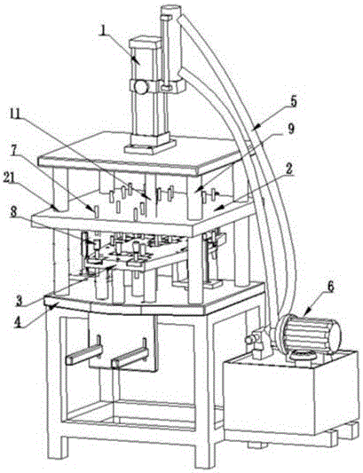 Auxiliary leveling device for pressing of rivets