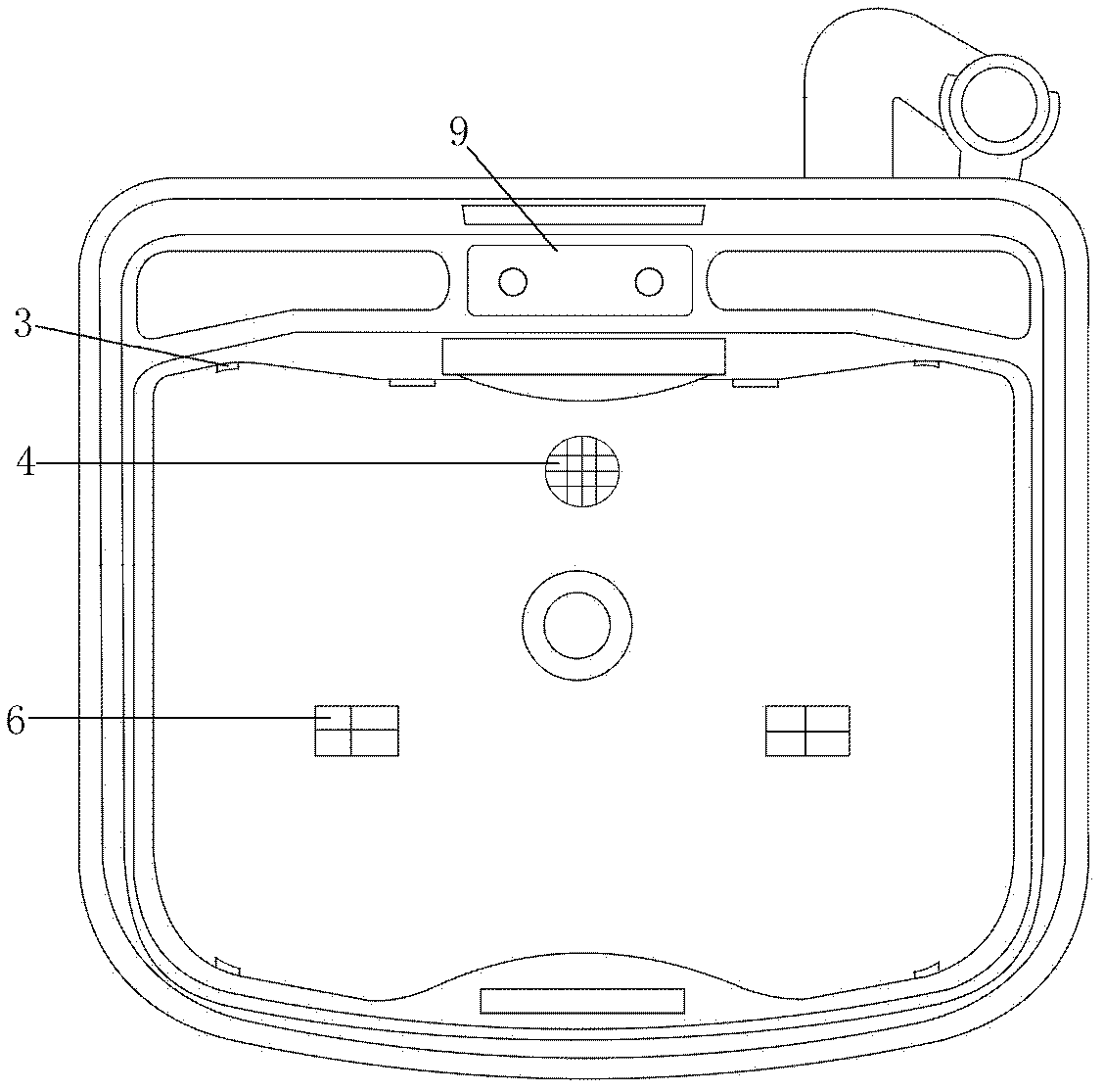 Water circulating foam washing device and its washing method