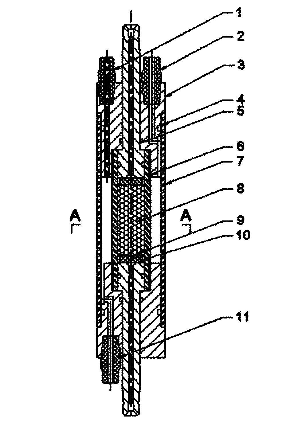 Sand-filling type clamp fastener for nuclear magnetic resonance imaging