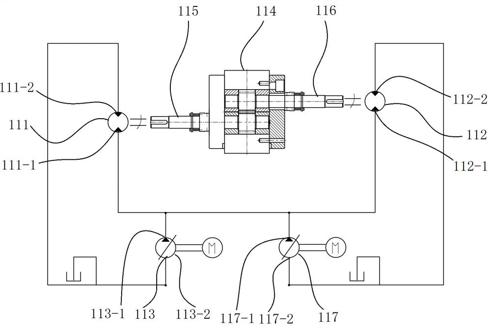 Parallel synchronous hydraulic motor driving system and melt gear pump with same